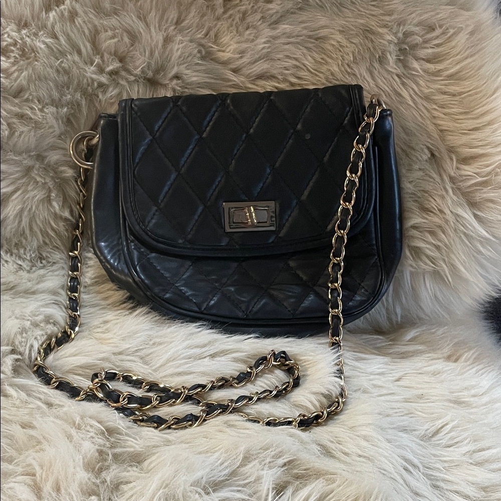 Call It Spring Black Quilted Crossbody Bag